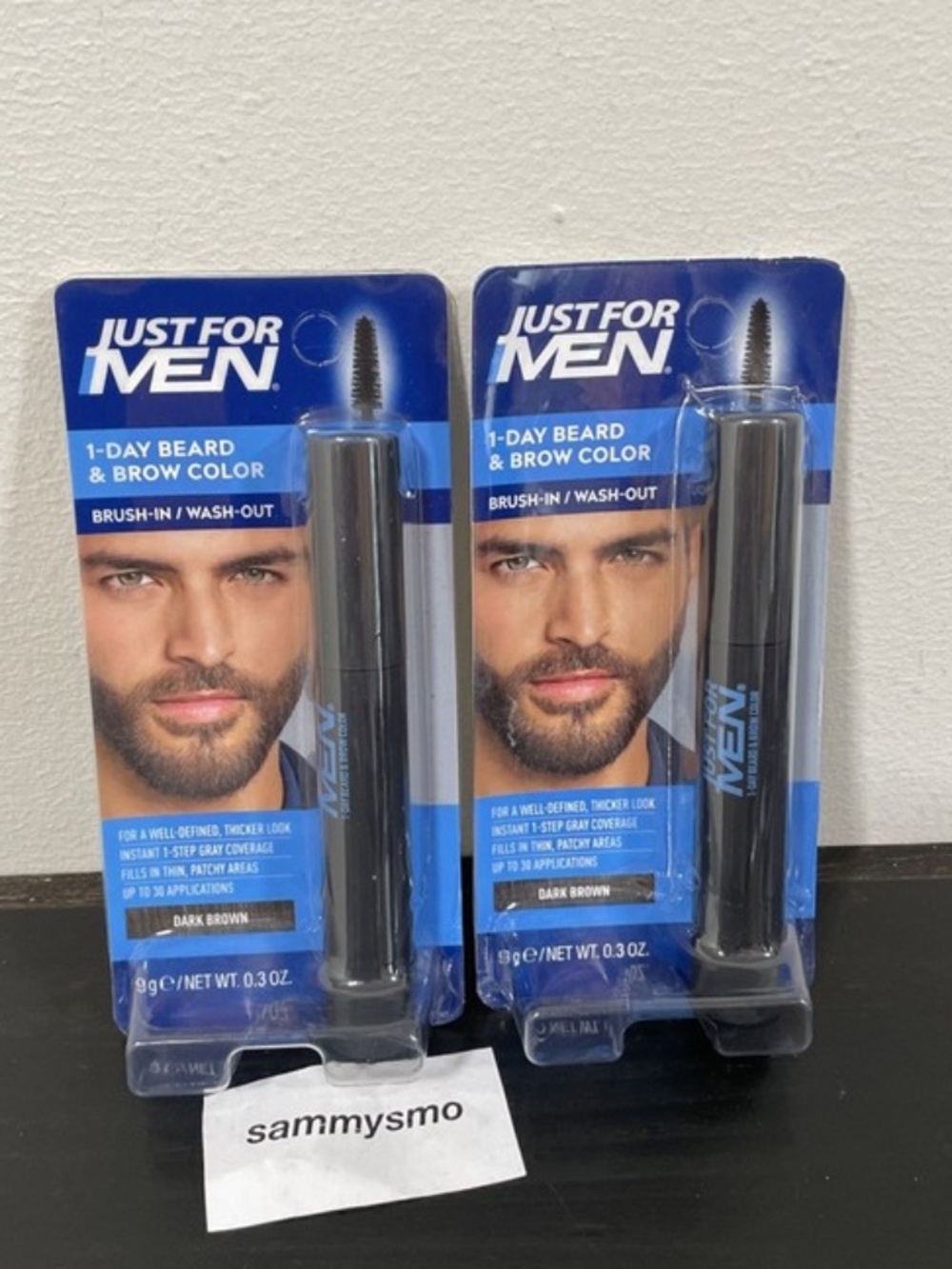 Just For Men 1 Day Beard & Brow Color, Dark Brown x2
